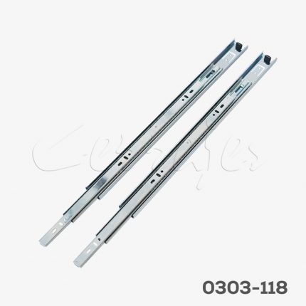 Componente lado gabinete para corredera mini Cerrajes  H=35mm L=390mm Zincada Sobre extensión