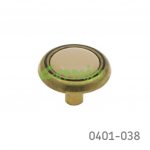 Botón Zamak / Cerámica Ø=32 mm 5022 Z50 Acabado metálico con cerámica Tornillo #8-32X1"