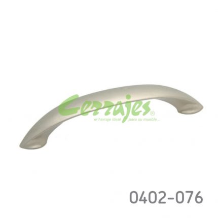 Jaladera Zamak cc 128 mm L=154 mm 4064 Z23 Niquel mate Tornillo #8 - 32X1"