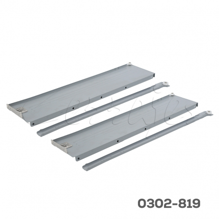 Corredera pared sencilla Cerrajes "Integral"  H=118mm L=450mm epóxica gris extensión parcial