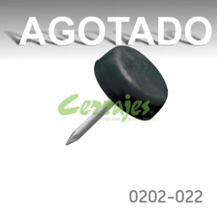 Resbalón con clavo Cerrajes plástico Ø=16,7mm H=5,5mm negro