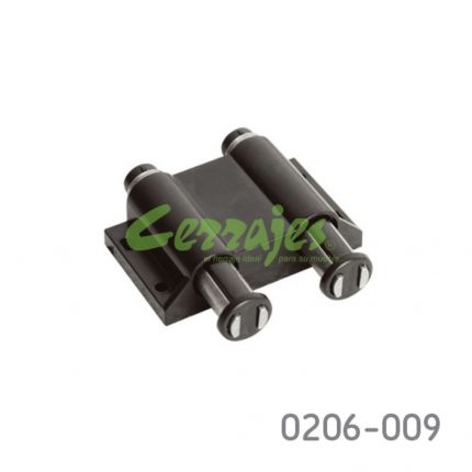 Broche magnético para dos puertas con resorte Cerrajes Plástico negro L=40+14mm W=58mm