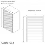 Cortina enrollable PVC para gabinete altura=1,5 m ancho=900mm (p/16mm) color Pizarra - Image 3