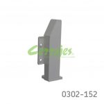 Soporte frontal interno para cajón "Impaz" Cerrajes "Impaz" H=117mm gris derecho