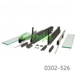 Jgo. Nova-Pro Classic Crystal metalico 500 mm para 70 kg h=90 mm izq/der