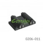 Broche magnético para dos puertas con resorte Cerrajes negro L=40+14mm W=58mm c/contra y tornillos