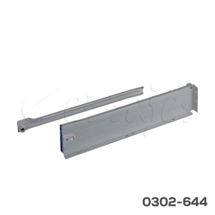 Corredera pared sencilla Cerrajes "Integral"  H=85mm L=500mm epóxica gris Extensión parcial