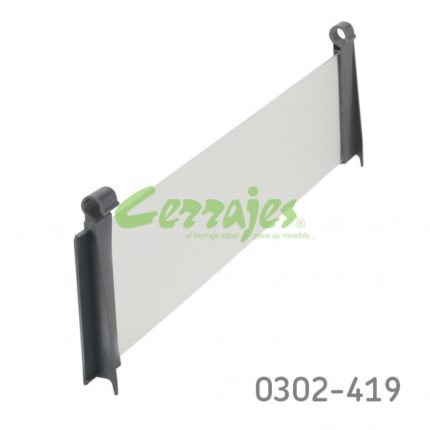 Paneles laterales de acrílico, corredera “Stetik” gris 500 mm