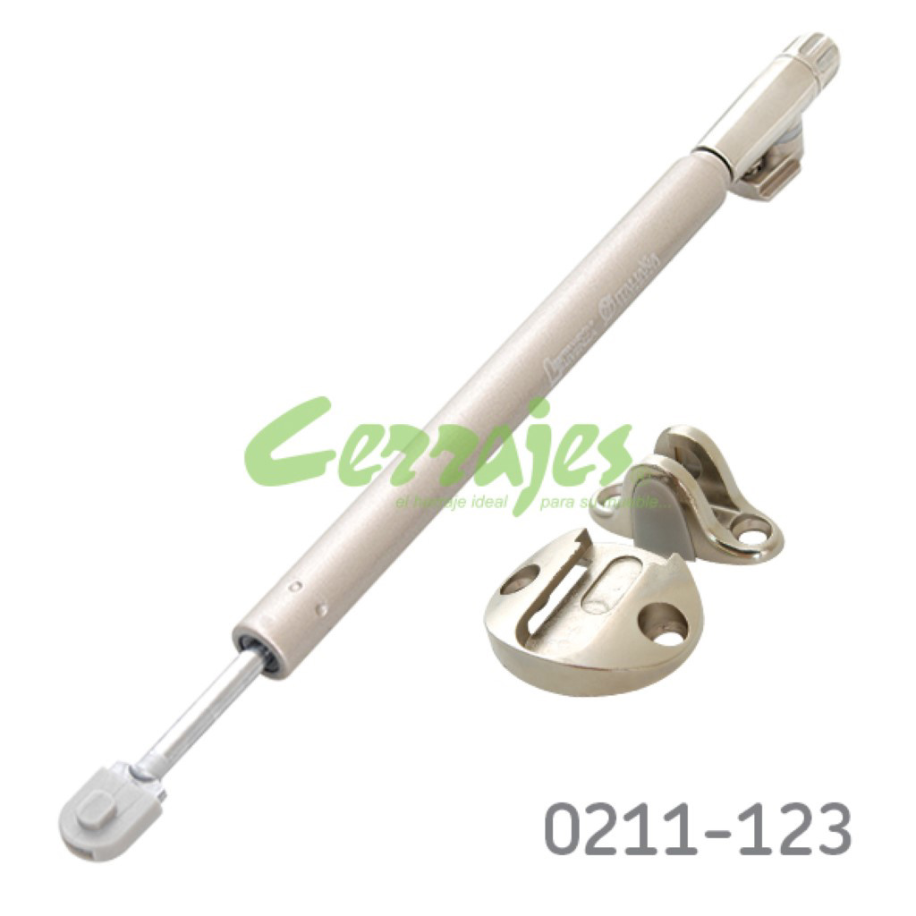 4EBA4093B04B327383FD6ACB0770B925.jpg Pistón hacia abajo Italiana Ferramenta "Kraby" L=355mm beige con enganche y tornillos - Image 1