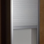 Cortina enrollable PVC para gabinete altura=1,5 m ancho=600mm (p/16mm) color Gris aluminio