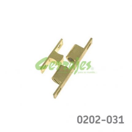 Resbalón doble bola para puerta de gabinete Cerrajes Latón pulido L=49mm