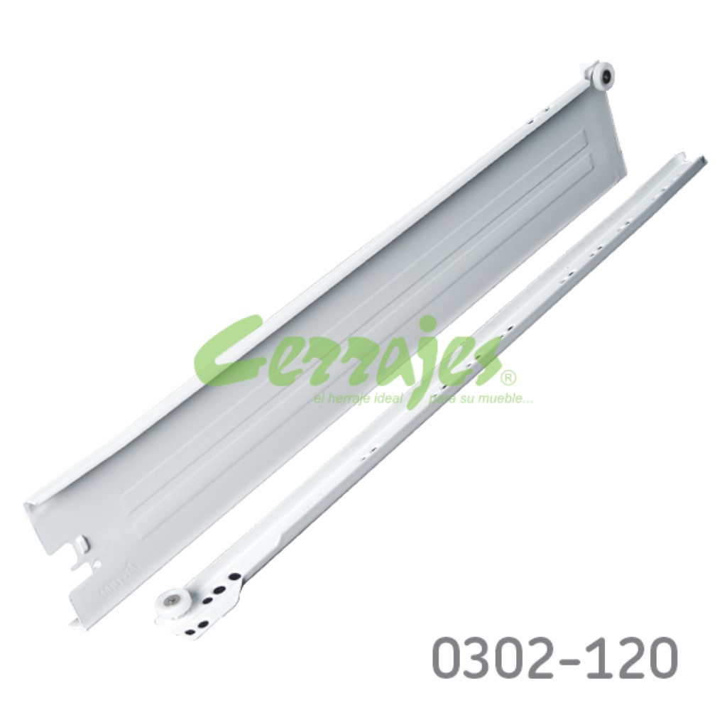 6E366D6F8C7D1C49037A46DE6B628C29.jpg Corredera pared sencilla Cerrajes "Impaz" H=149mm L=450mm epóxica Blanca Extensión parcial - Image 1