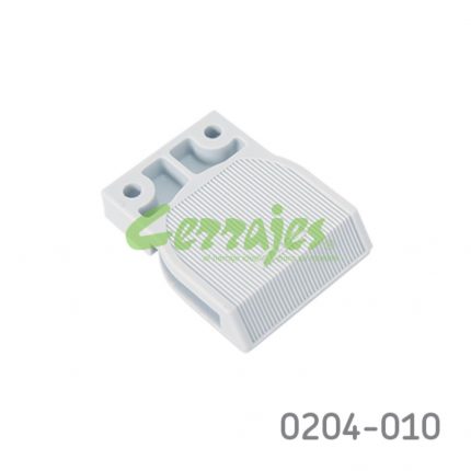 Contra rectangular para freno puerta en aluminio delgado Salice "Push-mecánico" gris L=17-35mm