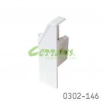 Soporte frontal interno para cajón "Impaz" Cerrajes "Impaz" H=117mm blanca derecho