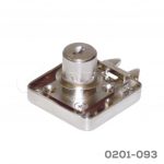 Cerradura para gabinete (de madera) CL zamak Ø=16,5mm longitud de cañon 22mm con cilindro C1