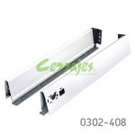Vista lateral para corredera Cerrajes "TrioMax T6" L=500mm blanco RAL9010
