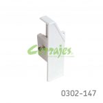 Soporte frontal interno para cajón "Impaz" Cerrajes "Impaz" H=117mm blanca izquierdo