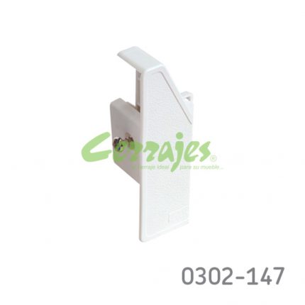 Soporte frontal interno para cajón "Impaz" Cerrajes "Impaz" H=117mm blanca izquierdo