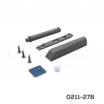 Pulsador magnético Cerrajes largo, antracita con soporte y tornillos