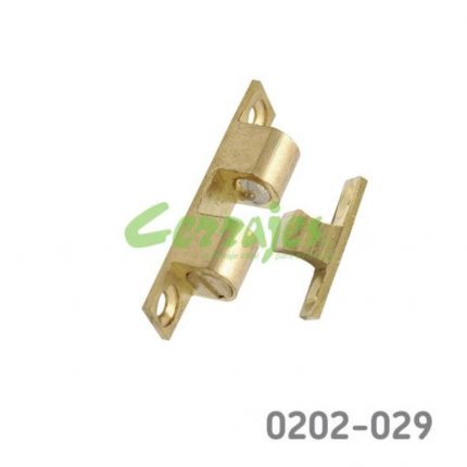 Resbalón doble bola para puerta de gabinete Cerrajes Latón pulido L=40mm