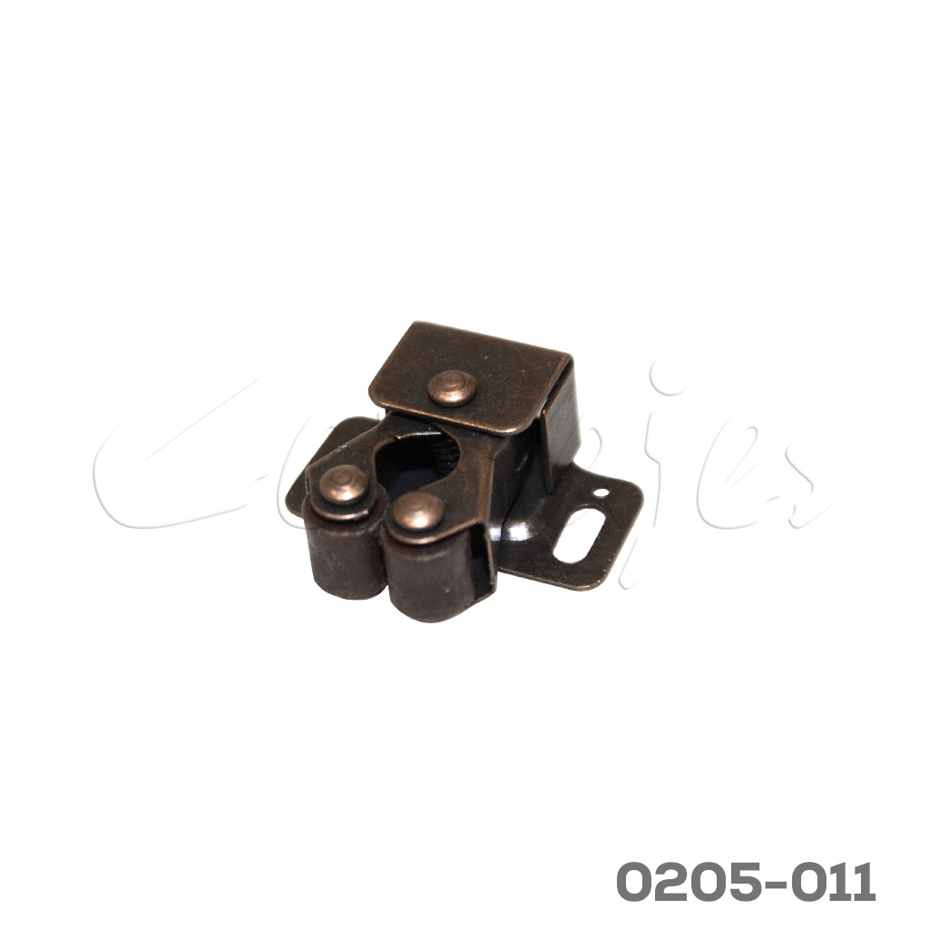 A22C1C640847160A4F7CD0E3C3BB6F21.jpg Forzador doble rodillo Nylon para puerta de gabinete Cerrajes "Japones" Acero cobre antiguo L=32mm - Image 1