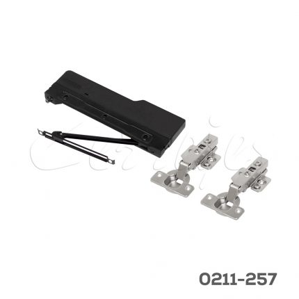 Sistema de apertura y cierre suave mecánico Cerrajes "2en1" Negro H<900mm <7,5Kg c/2 bisagras libres