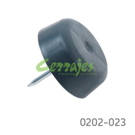 Resbalón con clavo Cerrajes plástico Ø=38mm H=14mm negro