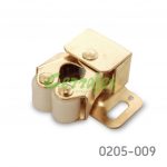 Forzador doble rodillo de Nylon para puerta de gabinete Cerrajes "Japones" Acero latonado L=32mm