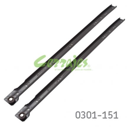 Corredera Cerrajes "Eco" L=500mm pintura epóxica Café Extensión parcial