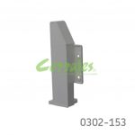 Soporte frontal interno para cajón "Impaz" Cerrajes "Impaz" H=117mm gris izquierdo