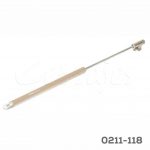 Pistón gradual Italiana Ferramenta "Kraby" L=480mm beige 60N con enganche y tornillos
