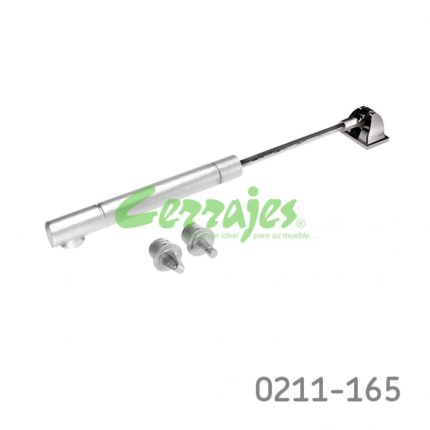 Pistón hacia abajo Italiana Ferramenta "K12" L=164mm color titanio con enganche y tornillos