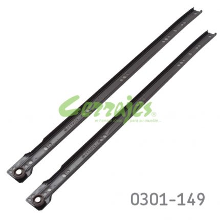 Corredera Cerrajes "Eco" L=400mm pintura epóxica Café Extensión parcial