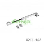 Pistón Italiana Ferramenta "K12" L=164mm color titanio 80N con enganche y tornillos