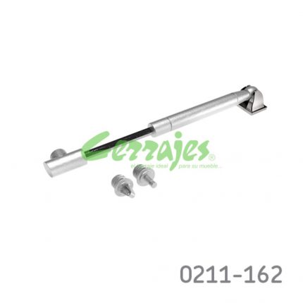 Pistón Italiana Ferramenta "K12" L=164mm color titanio 80N con enganche y tornillos