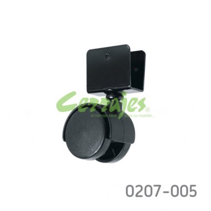 Rodaja  plast con  soporte U panel 16 mm d 40 mm