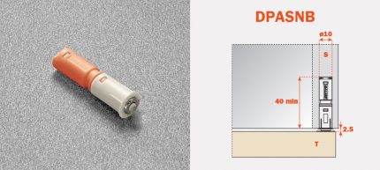 Pulsador magnético para aumentar la fuerza de retención beige Ø=10 L=40 mm