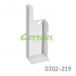 Soporte de fijación izquierdo para testero cajón cubertero Cerrajes "TrioMax T6" blanco RAL9010