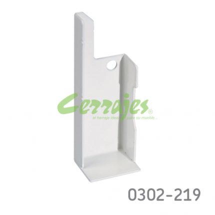 Soporte de fijación izquierdo para testero cajón cubertero Cerrajes "TrioMax T6" blanco RAL9010