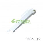 Soporte posterior para testero y riel lateral derecho Cerrajes "TrioMax T6" H=189mm blanco RAL 9010