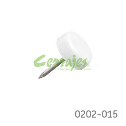 Resbalón con clavo Cerrajes plástico Ø=16,7mm H=5,5mm blanco