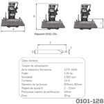Máquina  embisagradora Intereje 48x6mm Cerrajes Ø1=35mm, Ø2=2mm 127VCA 60Hz, 3,5A 1,35HP, 2850RPM, - Image 3