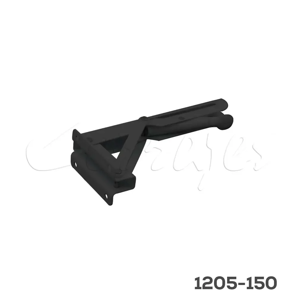 4893c45cf27b39c078eb63f9fca274a6dc109eb0.webp Ménsula reclinable para muro Cerrajes L=200 mm epóxico negro Max: 150 kg (juego) - Image 1