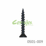 Tornillo para fijación de herraje cabeza plana "Gripper" #6 x1" (25,4 mm) PH2 Negro con punta
