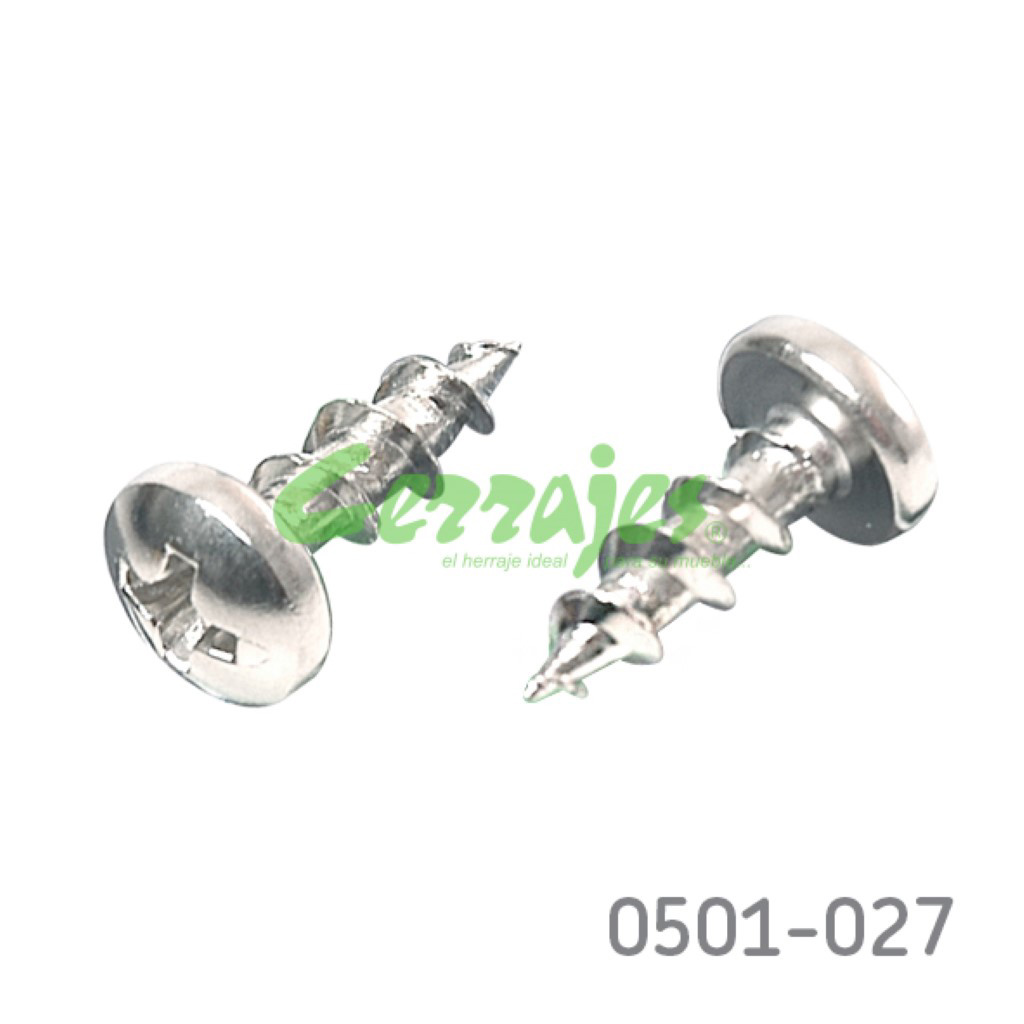 BDE39EE8DFDDEA8280CA1EBE9B208476.jpg Tornillo fijación corredera extensión cabeza pan "Gripper" #8 x1/2" (12,7mm) PH2 Niquelado con punta - Image 1