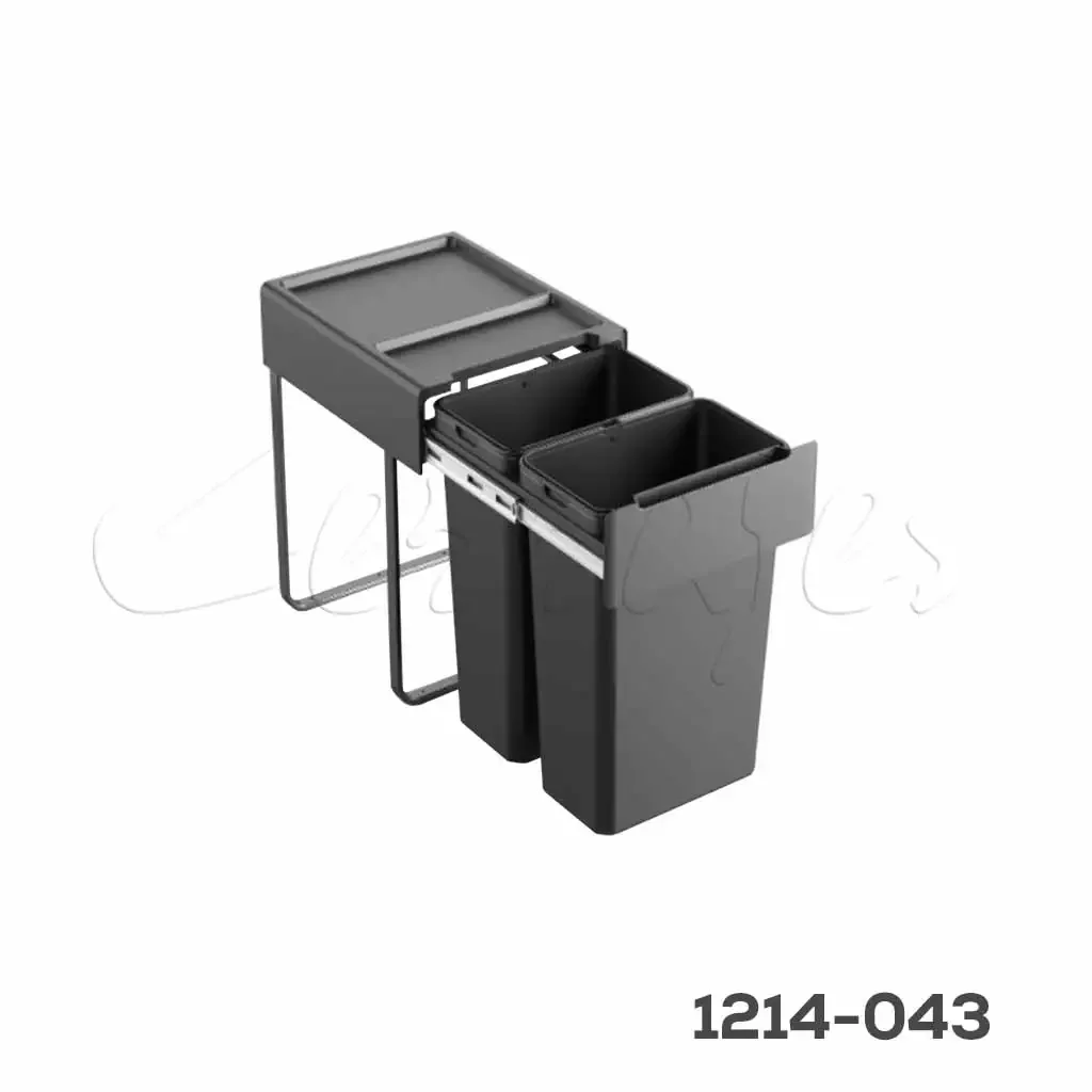 dc6de59538ca88bf9fa17031749a1212e15d90fd.webp Bote "Easy-Trash-450" doble p/ basura, 60L (2x30L), cierre suave, montaje inferior, Antracita - Image 1