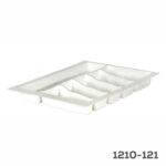 Organizador para cubiertos de cocina Volpato Serie-76 W=450mm Plástico PP Blanco