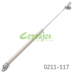 Pistón gradual Italiana Ferramenta "Kraby" L=480mm beige 45N con enganche y tornillos
