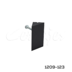 Unión perfil plano esquina en chaflán "Gola plano" Negro mate (perfil+tuerca+tornillo)