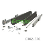 Jgo. cajón Nova-Pro Classic Tipmatic metalico 500 mm - 40 kg
